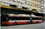 (060'114) - VB Biel - Nr. 88 - NAW/Hess Gelenktrolleybus am 12. Mai 2003 beim Bahnhof Biel