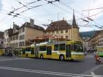 (151'498) - transN, La Chaux-de-Fonds - Nr. 106 - NAW/Hess Gelenktrolleybus (ex TN Neuchtel Nr. 106) am 12. Juni 2014 in Neuchtel, Place Pury