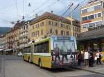 (151'504) - transN, La Chaux-de-Fonds - Nr. 117 - NAW/Hess Gelenktrolleybus (ex TN Neuchtel Nr. 117) am 12. Juni 2014 in Neuchtel, Place Pury
