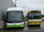 NAW/865136/267610---transn-la-chaux-de-fonds-- (267'610) - transN, La Chaux-de-Fonds - Nr. 170/NE 209'170 - Hess/Hess Gelenktrolleybus + Nr. 117 - NAW/Hess Gelenktrolleybus (ex TN Neuchtel Nr. 117) am 1. Oktober 2024 in Marin, Dpt