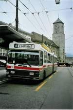 (096'409) - VBSG St. Gallen - Nr. 107 - Saurer/Hess Gelenktrolleybus am 21. Juli 2007 beim Bahnhof St. Gallen