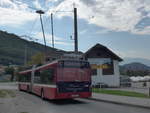 (197'189) - OBUS Salzburg - Nr. 349/S 868 TB - Solaris Gelenktrolleybus am 13. September 2018 in Mayrwies, Daxluegstrasse