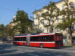 (197'299) - OBUS Salzburg - Nr. 323/S 758 PZ - Solaris Gelenktrolleybus am 13. September 2018 in Salzburg, Mirabellplatz