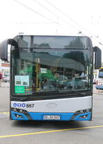 SWS Solingen - Nr. 867/SG-SW 1867 - Solaris Gelenktrolleybus am 19. Juni 2022 in Solingen (Aufnahme: Martin Beyer)