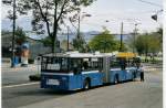 (067'922) - VBL Luzern - Nr. 165 - Volvo/Hess Gelenktrolleybus am 23. Mai 2004 in Luzern, Allmend