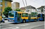 (048'835) - TC La Chaux-de-Fonds - Nr. 108 - FBW/Hess-Haag Trolleybus am 6. August 2001 beim Bahnhof La Chaux-de-Fonds
