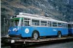 (051'308) - ACT Lugano (TVS) - Nr. 112 - FBW/Bosia Trolleybus am 1. Januar 2002 beim Bahnhof Biasca