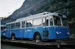 (051'309) - ACT Lugano (TVS) - Nr. 126 - FBW/Hess Trolleybus (ex RhV Altsttten Nr. 6) am 1. Januar 2002 beim Bahnhof Biasca