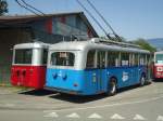 (141'281) - ACT Lugano (TVS) - Nr. 101 - FBW/R&J Trolleybus (ex Nr. 1) am 19. August 2012 in Yvonand, Halle TVS