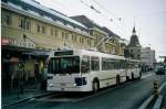 (075'102) - TL Lausanne - Nr. 758 - NAW/Lauber Trolleybus am 24. Februar 2005 beim Bahnhof Lausanne