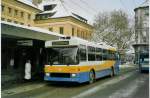 (082'205) - TC La Chaux-de-Fonds - Nr. 111 - NAW/Hess Trolleybus am 28. Dezember 2005 beim Bahnhof La Chaux-de-Fonds