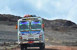 ISUZU Midibus in thiopien auf ca 3.900 Meter Seehhe im Senettie Plateau 03/2019 gesehen.