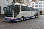 MAN Lion's Coach stand am Nachmittag des 08.04.2016 in der Rostocker Innenstadt abgestellt.