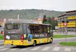 MERCEDES BENZ O 818 von STERN Reisen aus Obersterreich am 27.4.2013 in Krems an der Donau.