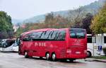 Mercedes Benz Travego von JV-Tour aus der CZ am 11.9.2014 in Krems gesehen.