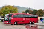 Mercedes Benz Travego von JV-Tour aus der CZ am 11.9.2014 in Krems gesehen.