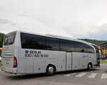 Mercedes Travego von Wrlitz Reisen aus der BRD in Krems gesehen.