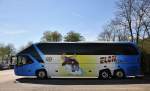 Neoplan Starliner von Heiri Reisen  Elch-Tours  aus der Schweiz am 15.April 2015 in Krems gesehen.