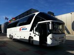 Neoplan Starliner von Gercar aus SLO in Wien vor der UNO City gesehen.