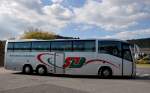 SCANIA IRIZAR von den steiermrkischen Landesbahnen (SLB) am 14.9.2012 in Krems an der Donau unterwegs.