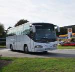 Ungarischer SCANIA Reisebus am 19.9.2012 in Krems an der Donau unterwegs.