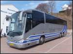 Scania Irizar von De graa Busser aus Dnemark im Stadthafen Sassnitz.