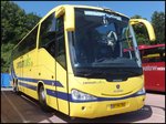 Scania Irizar von CentrumTurist aus Dänemark im Stadthafen Sassnitz.