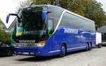 Setra S 416 HDH von  HORRED  steht auf der Veterama-Parkplatz in Mannheim im Oktober 2016