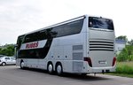 Setra 431 DT von Rubes aus der CZ in Krems gesehen.