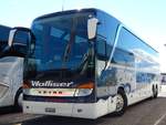 Setra 417 HDH von Walliser Reisen aus der Schweiz im Stadthafen Sassnitz.