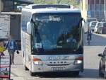 Setra 415 GT-HD von Glas aus Österreich im Stadthafen Sassnitz.