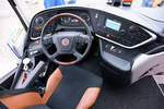 Cockpit im Luxusbus Setra 516 HDH von der Bustouristik STECHER aus der BRD in Krems.