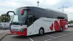 Setra S 515 HD von  rubes-busy  steht auf einem Rastplatz an der A 5, 09-2018