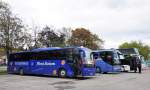 Links ein TEMSA Safari RD Stainless von FRST Reisen aus Deutschland dann 2 Setra und ein VDL Bova im September 2013 in Krems gesehen.