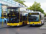 MAN Lion's City DD der BVG und Mercedes Citaro II von Der Südender/Hartmann aus Deutschland in Berlin.