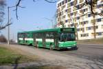 In der Hauptstadt Estlands in Tallinn verkehren Scania Busse mit Anh�nger  im Stadtverkehr.