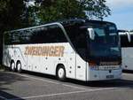 Setra 416 HDH von Zweidinger aus Deutschland in Rostock.