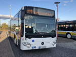 Abfahrt TF VG 243 der Verkehrsbetriebe Teltow-Fläming von der Haltestelle Bahnhof Jüterbog am 30.