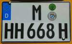 (256'509) - Aus Deutschland: Nummernschild - M-HH 668H - am 28. Oktober 2023 in Kgiswil, Restaurant Adler