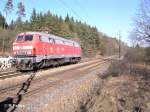 225 813-6 rollt solo bei Deining nach N�rnberg.