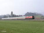 218 472-9 zieht bei Stein im Allg�u den IC 2084 nach Hamburg.17.04.10
