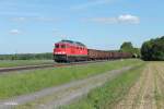 232 589-2 mit dem umgeleiteten 45365 N�rnberg - Cheb + V90 �berf�hrung bei Oberteich.