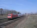 101 054-5 mit RE4011 N�rnberg - M�nchen bei Rohrbach.