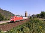 101 132-9 verl�sst Oberwesel mit IC 118 Innsbruck – M�nster.