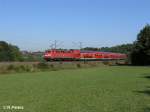111 172-3 schiebt bei Edlhausen ein RE N�rnberg.09.09.08