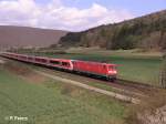 Promt kommt der Gegenzug nach W�rzburg mit 112 167-2 an der Spitze.