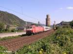 120 126-8 verl�sst Oberwesel mit den IC 2024 Stuttgart – M�nster.