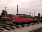 140 388-0 durchf�hrt Frankfurt/Oder mit ein gemischten G�terzug.