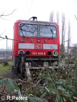Frontansicht der 143 949-6 im BW D�sseldorf-Altstadt.