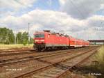 143 080-0 auf dem R�ckweg nach Cottbus in Eisenh�ttenstadt.